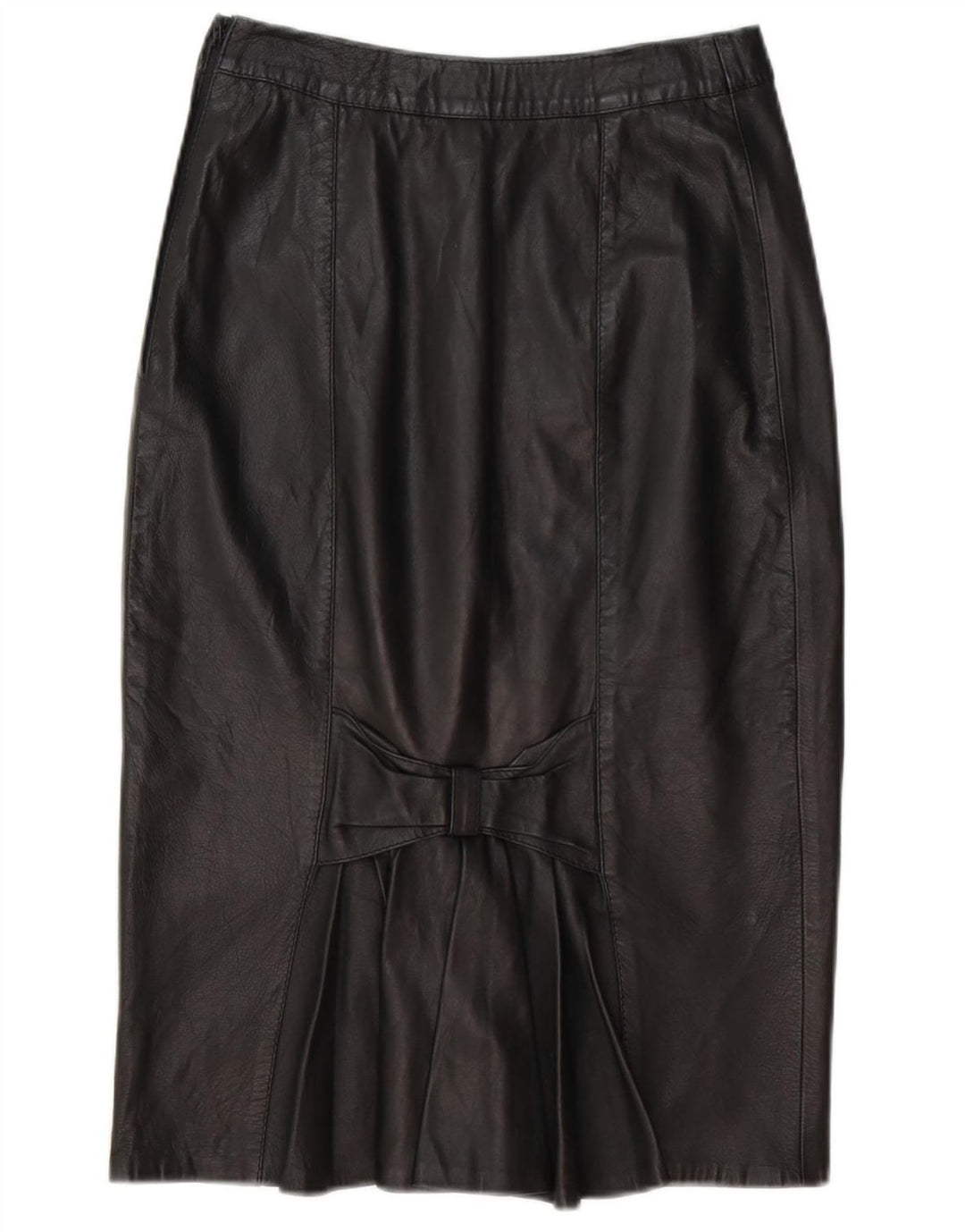 RAINBOW Womens Leather Pencil Skirt IT 44 Medium W26 Black Leather