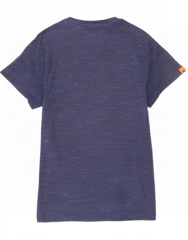 T-shirt da uomo Superdry Top Small blu navy screziato