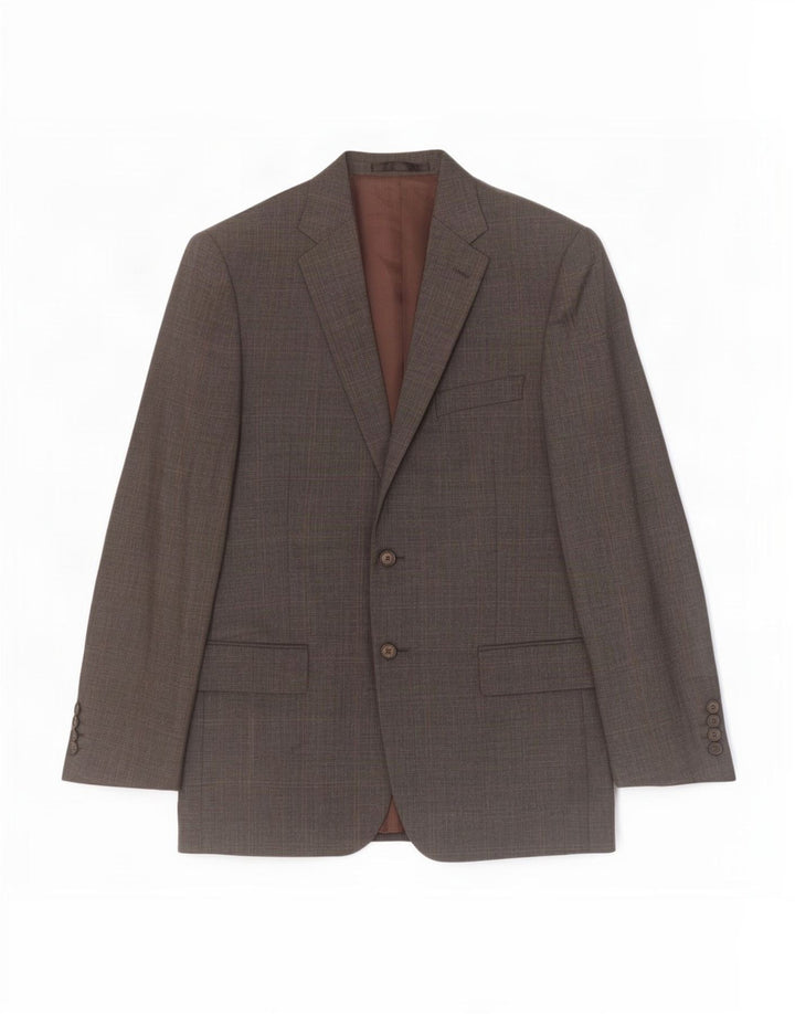 Giacca blazer a 2 bottoni da uomo Marks & Spencer UK 40 Lana vergine grigio medio