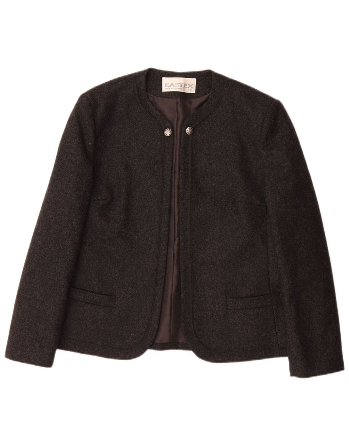 Giacca blazer aperta da donna EASTEX UK 12 Lana nuova grigio medio
