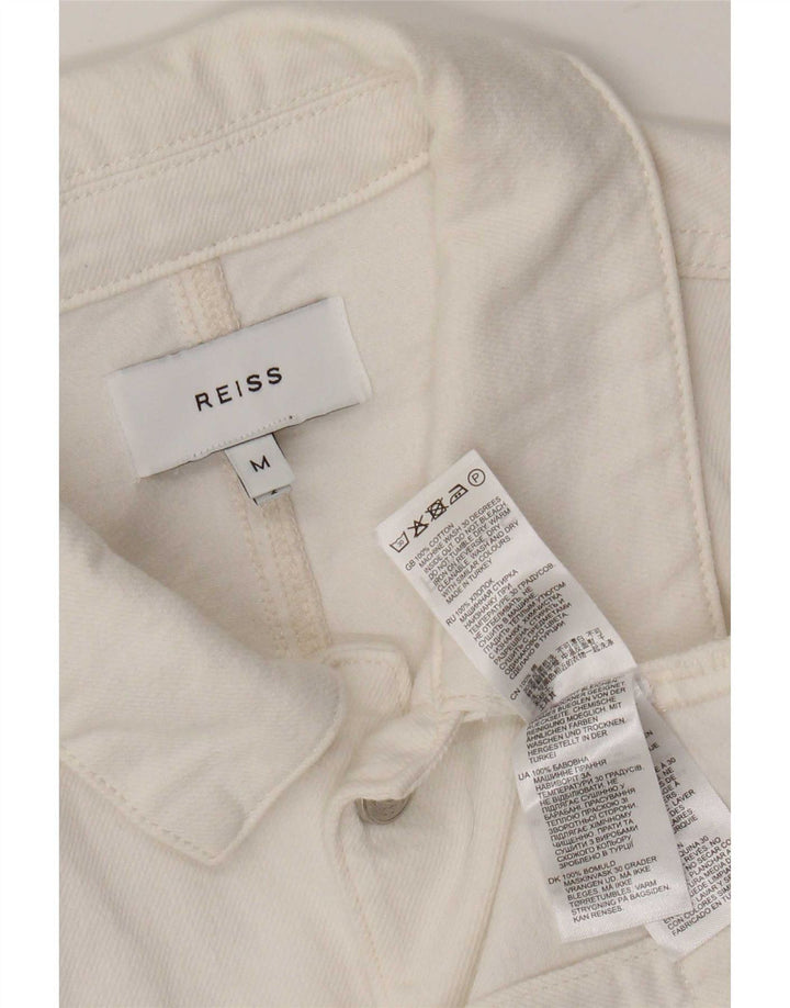 Giacca in denim da uomo Reiss UK 38 cotone bianco medio
