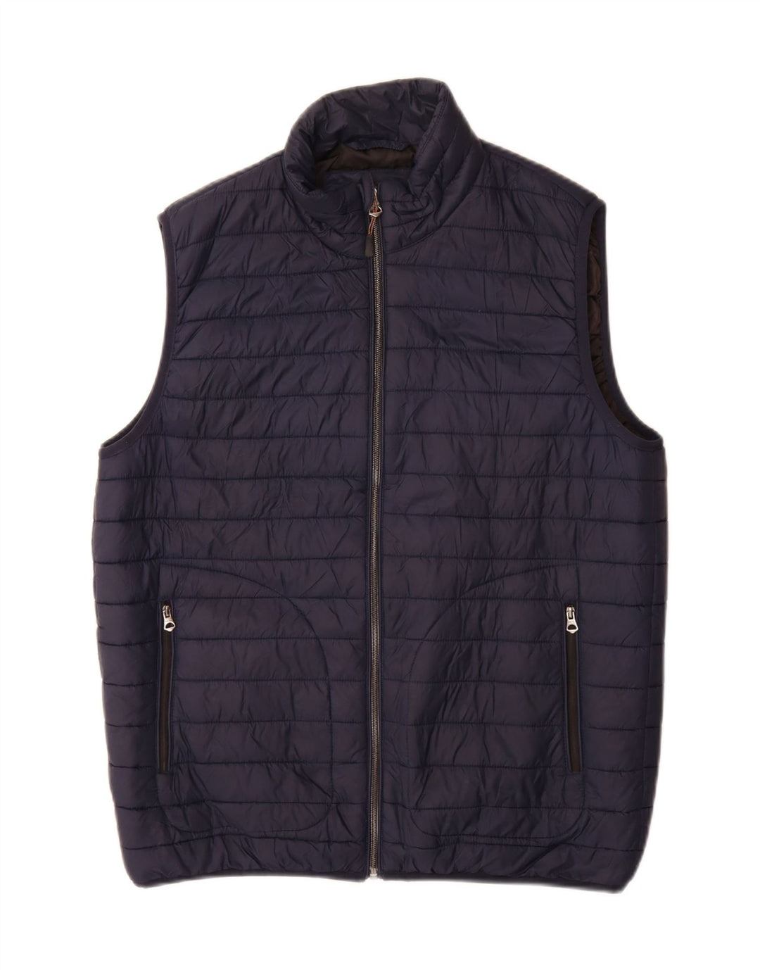 Gilet imbottito da uomo Zara UK 38 medio in nylon blu navy