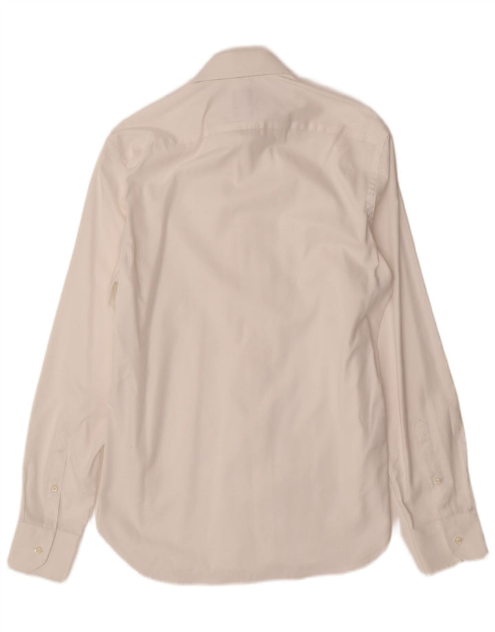 Camicia Boggi da uomo slim fit taglia 39 15 1/2 cotone bianco medio