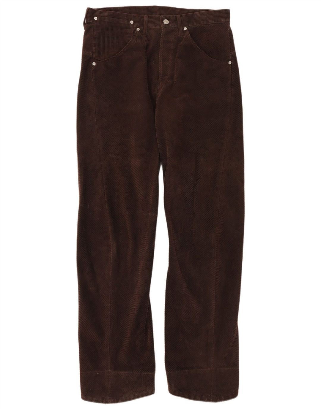 Pantaloni dritti da uomo in velluto a coste LEVI'S W33 L32 poliestere marrone