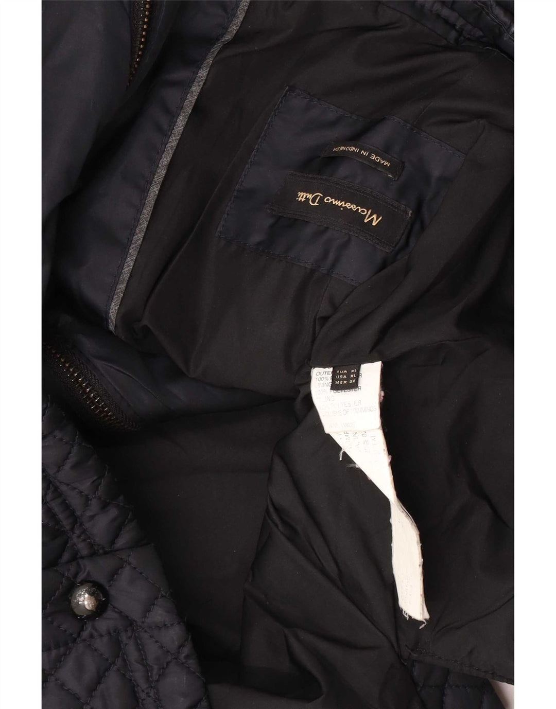 Gilet trapuntato da donna Massimo Dutti UK 18 XL poliestere nero