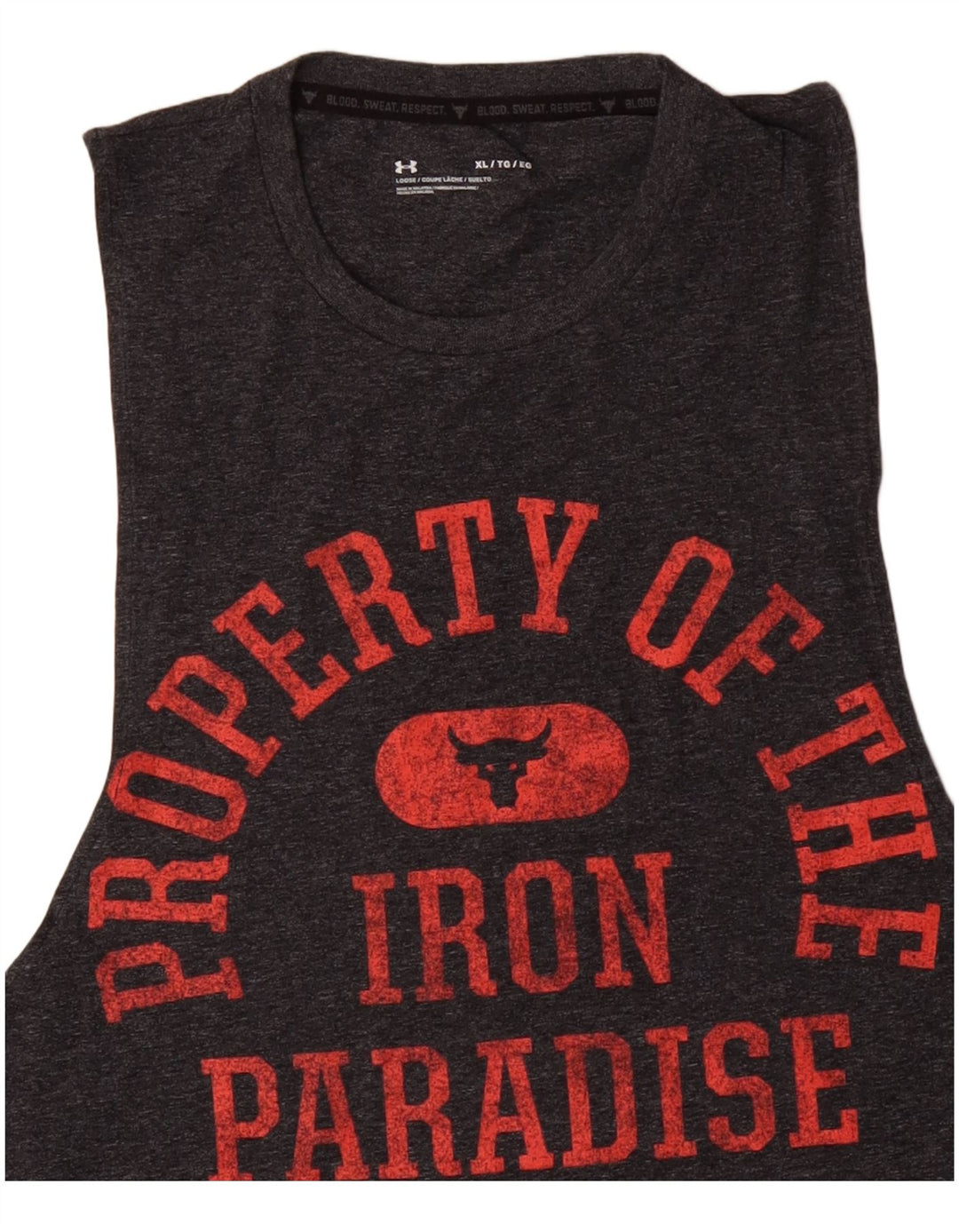 Canotta con grafica da uomo UNDER ARMOUR XL in cotone grigio