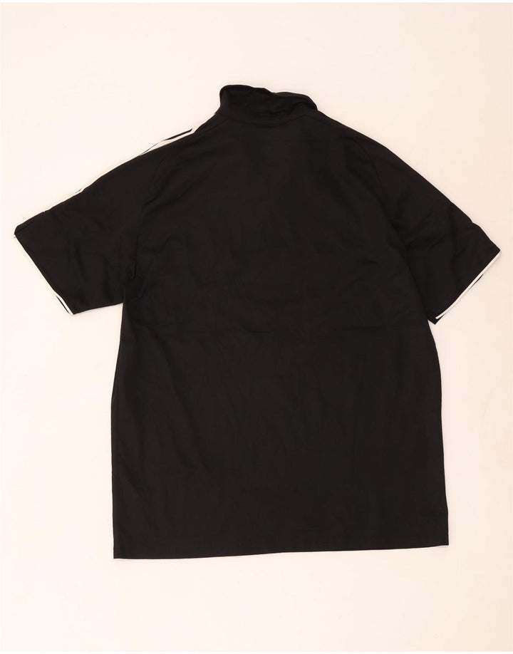 Polo Adidas da uomo Aeroready Graphic Regular Fit, grande, in poliestere nero