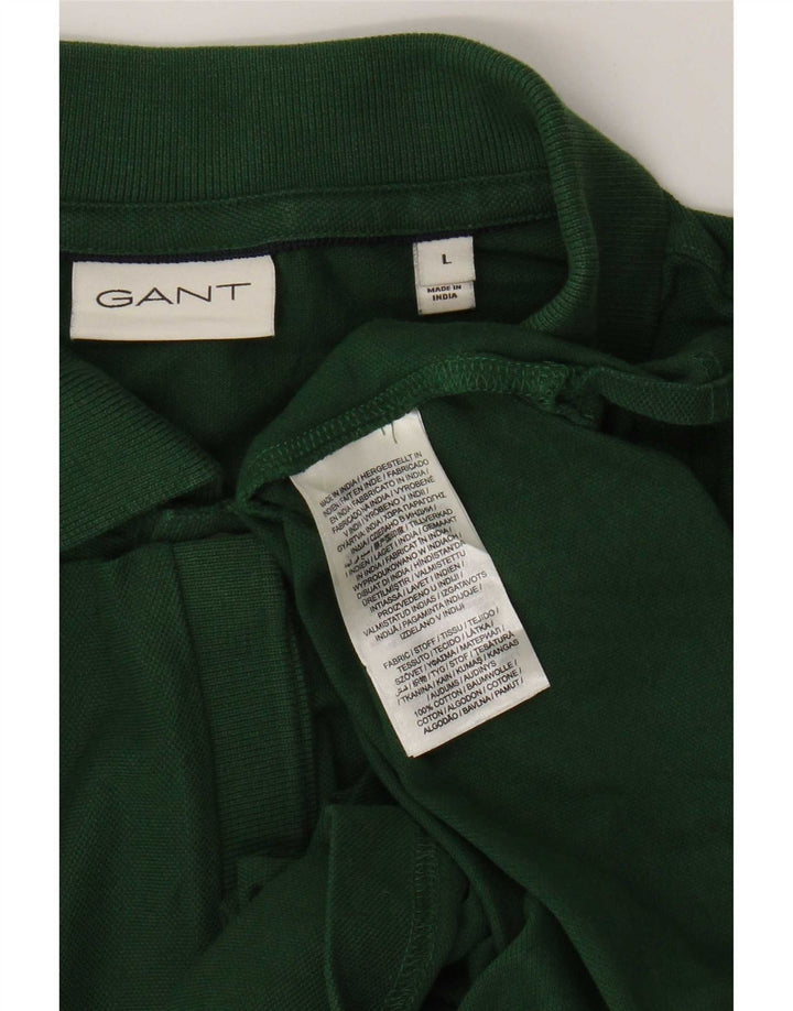 Polo da uomo Gant grande in cotone verde
