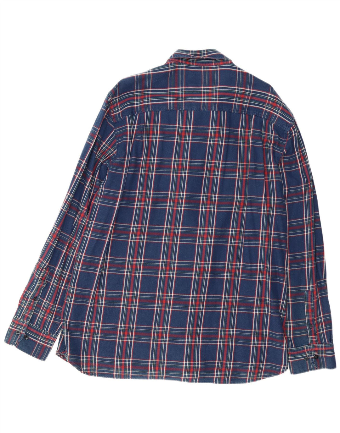 MARLBORO CLASSICS Camicia in flanella da uomo 3XL Cotone scozzese blu navy