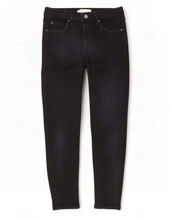 Topshop Jeans skinny da donna Jamie Crop taglia 28 W28 L25 cotone nero