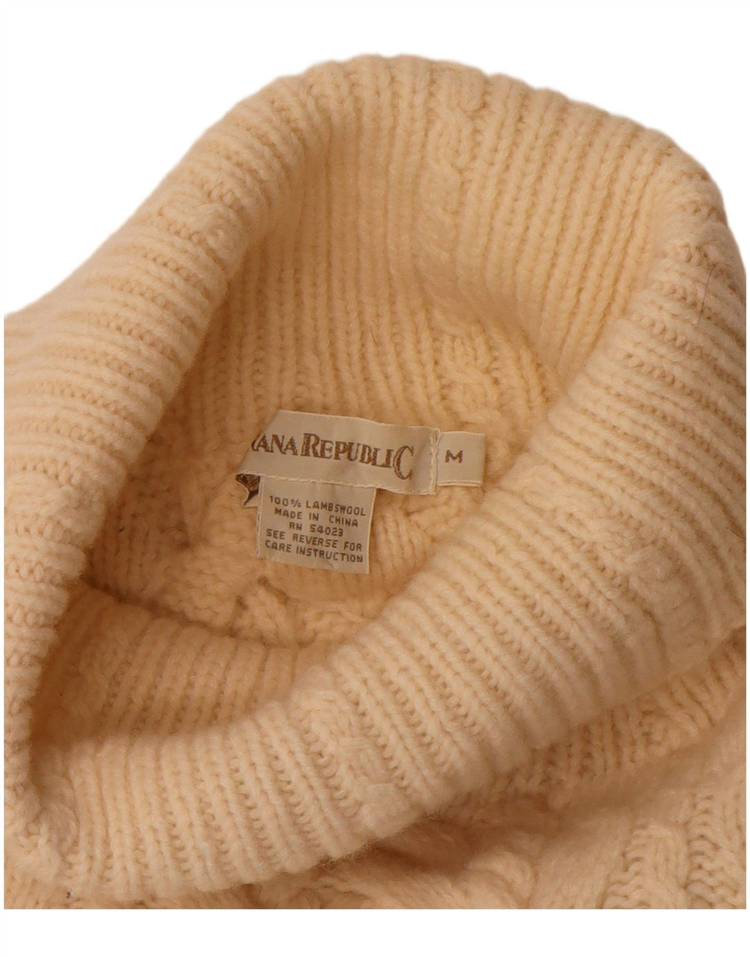 Maglione maglione a collo alto da donna Banana Republic UK 14 Beige medio