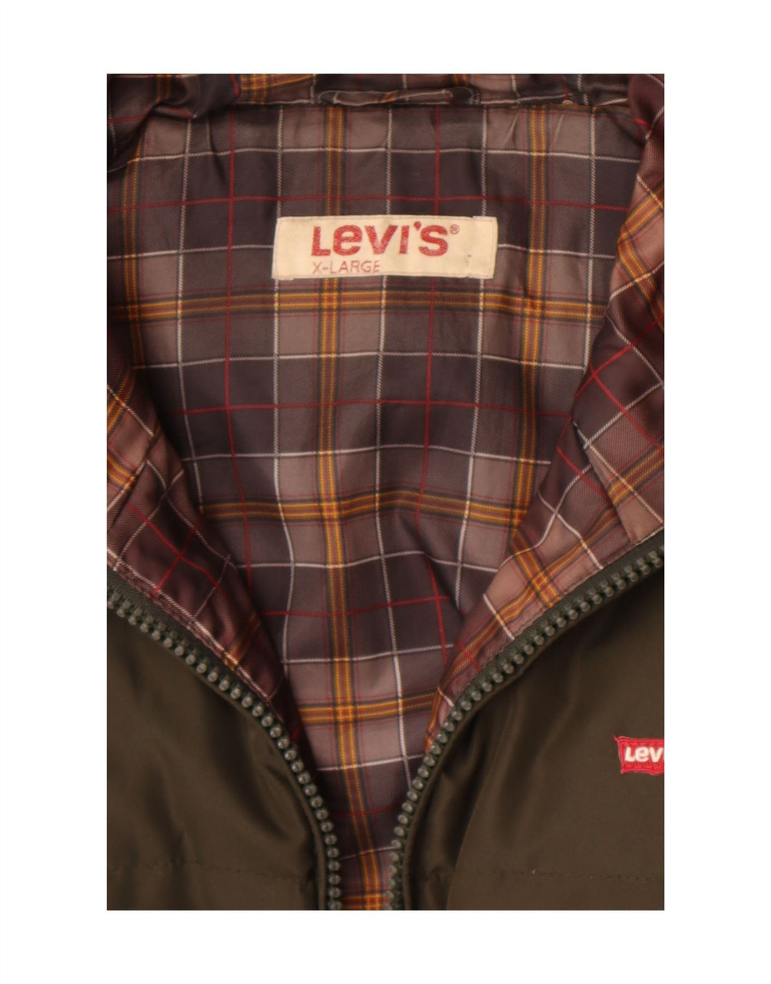Giacca imbottita con cappuccio da uomo Levi's UK 42 XL Cachi