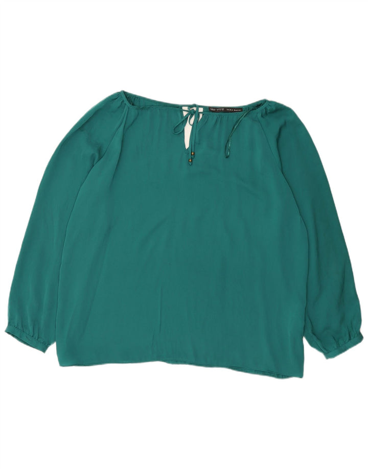 Camicetta oversize da donna Zara Top UK 16 Large Verde Poliestere