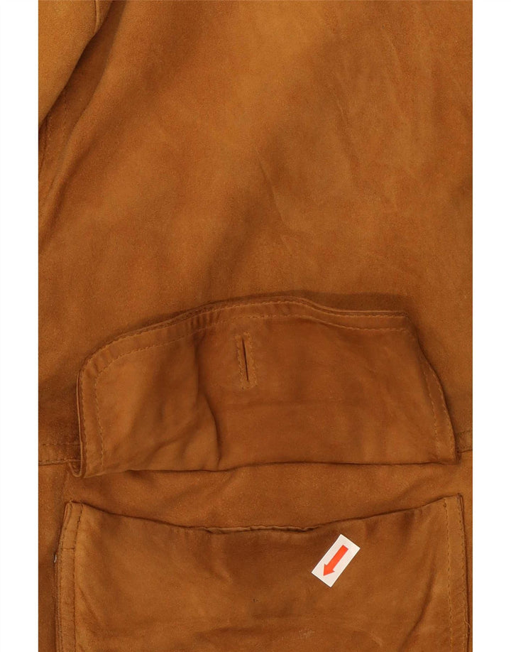 Conbipel Giubbotto bomber in pelle scamosciata da uomo IT 52 Large in pelle marrone