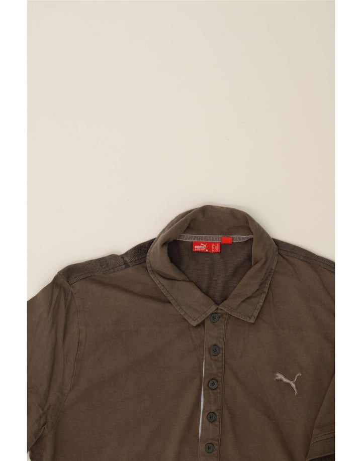 PUMA Mens Graphic Polo Shirt XL Grey Vintage Puma and Second-Hand Puma from Messina Hembry 