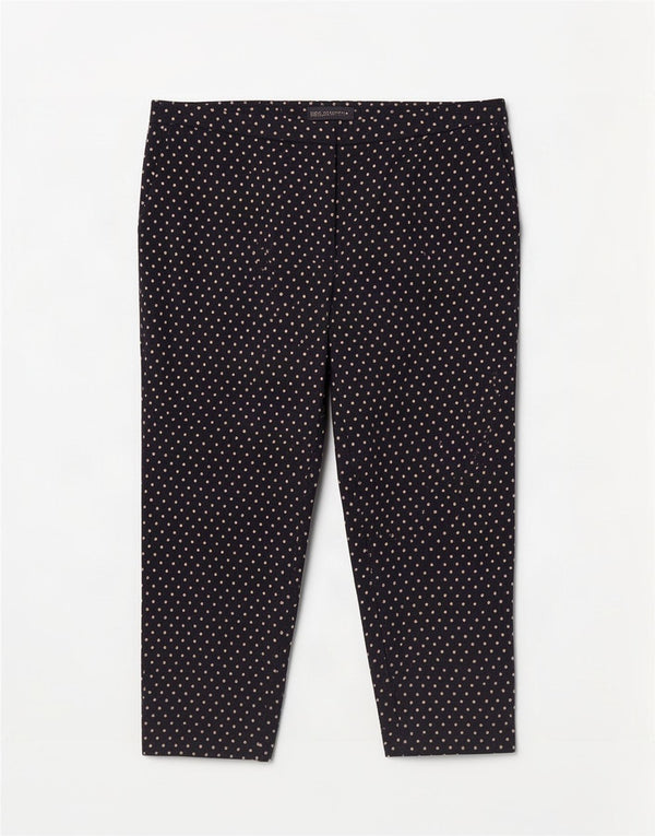 Pantaloni chino da donna Marks & Spencer UK 20 2XL W40 L26 Blu navy maculato