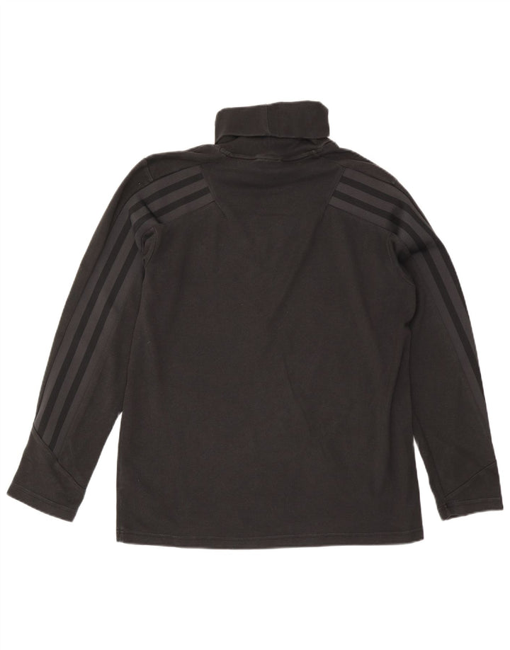 Adidas Uomo Dolcevita Top Manica Lunga Medio Cotone Nero