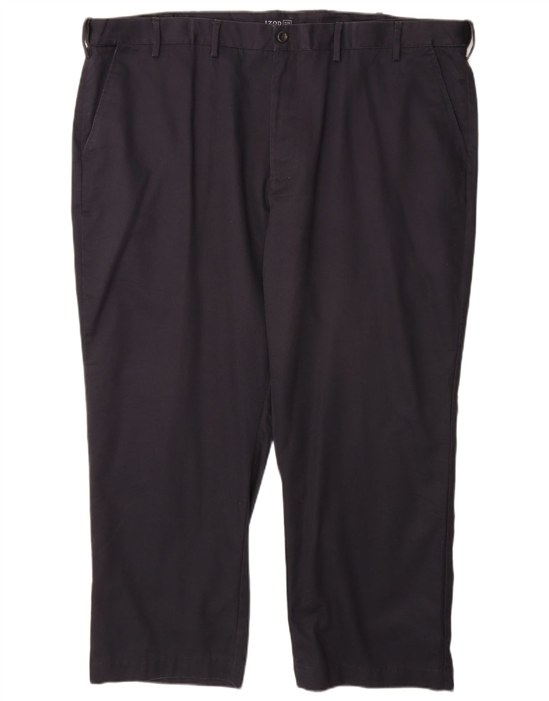 IZOD Mens Straight Chino Trousers W46 L29 Navy Blue Cotton
