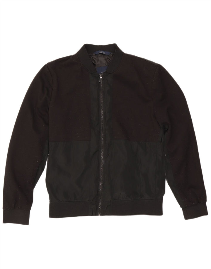 Giubbotto bomber da uomo Zara UK 40 grande poliestere nero