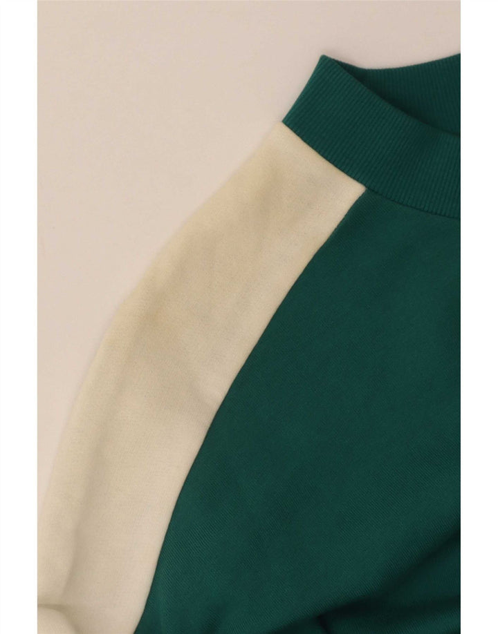 Felpa da uomo Puma Maglione piccolo verde color block in cotone