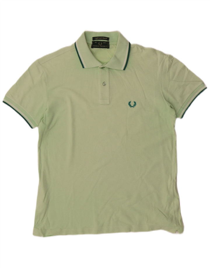 Polo Fred Perry da uomo leggera ed elasticizzata in cotone verde medio