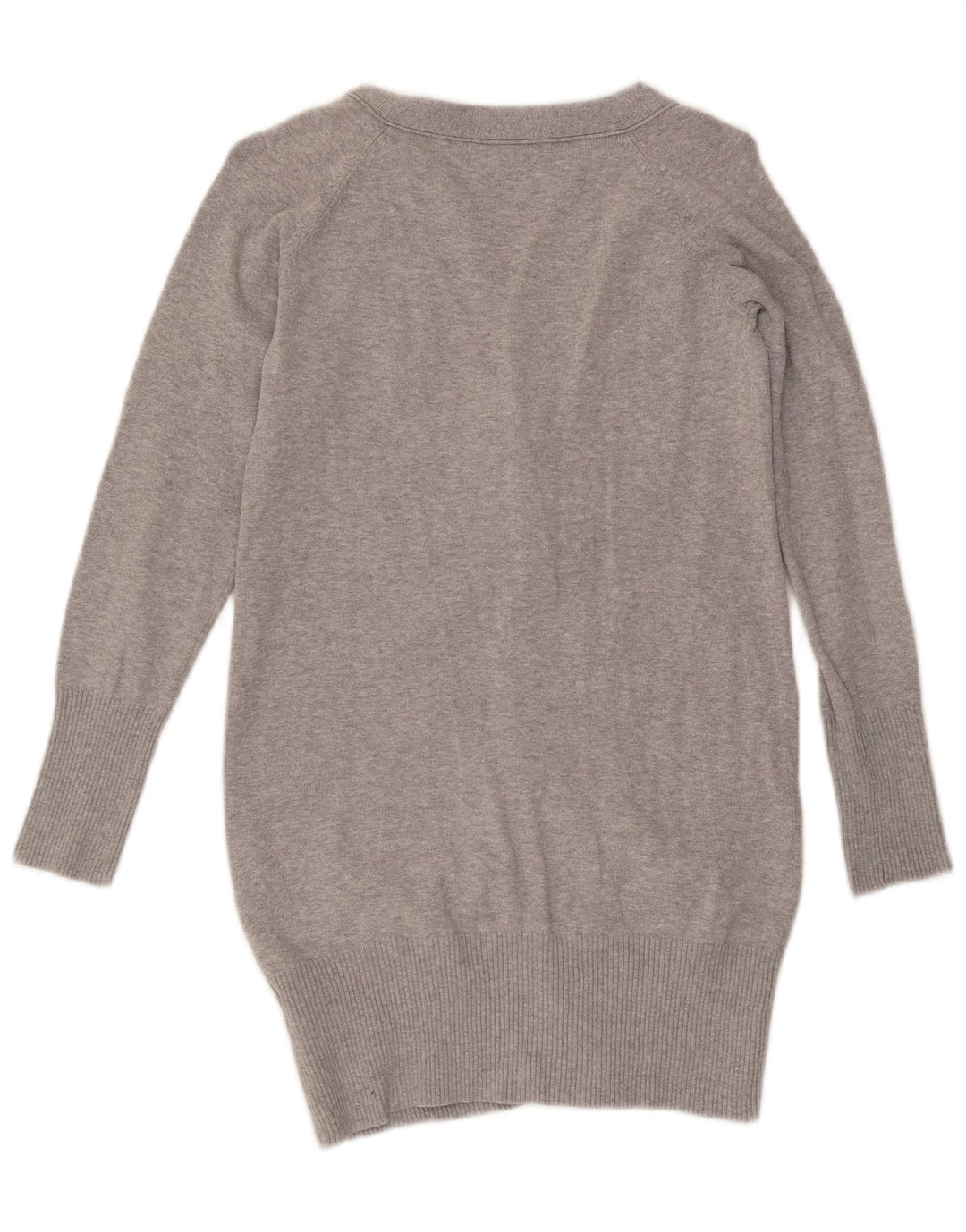 Maglione cardigan da donna Zara UK 12 Cotone screziato grigio medio
