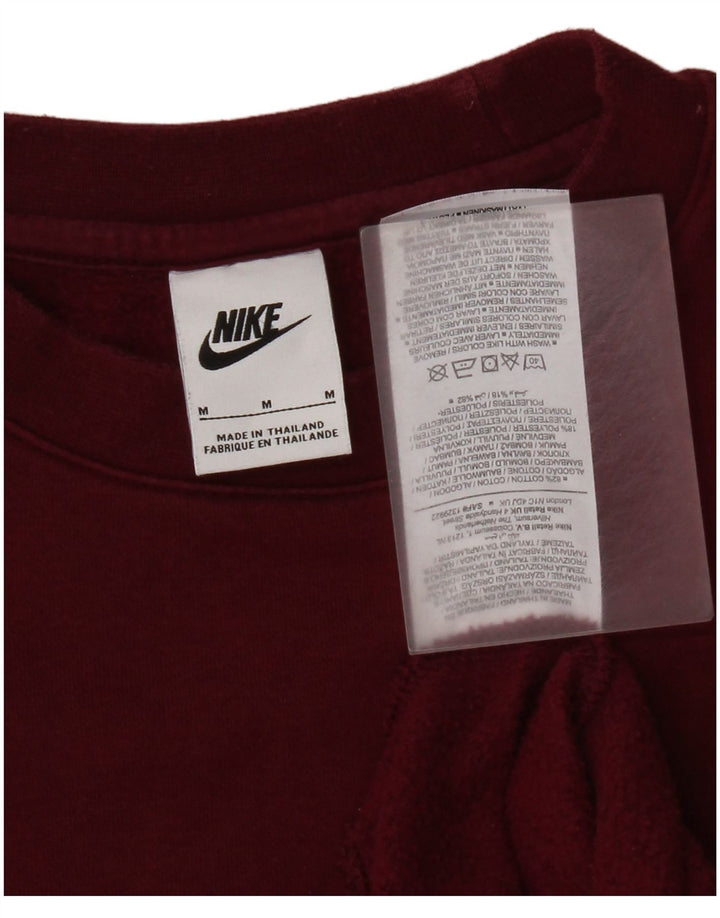 Felpa Nike da uomo in cotone bordeaux medio