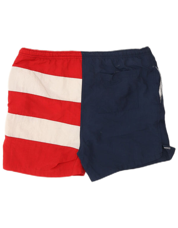 Pantaloncini da bagno grafici vintage da uomo in nylon color block medio multicolore