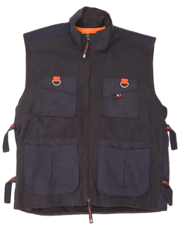 Gilet pratico da uomo No Limits UK 40 grande poliestere blu navy