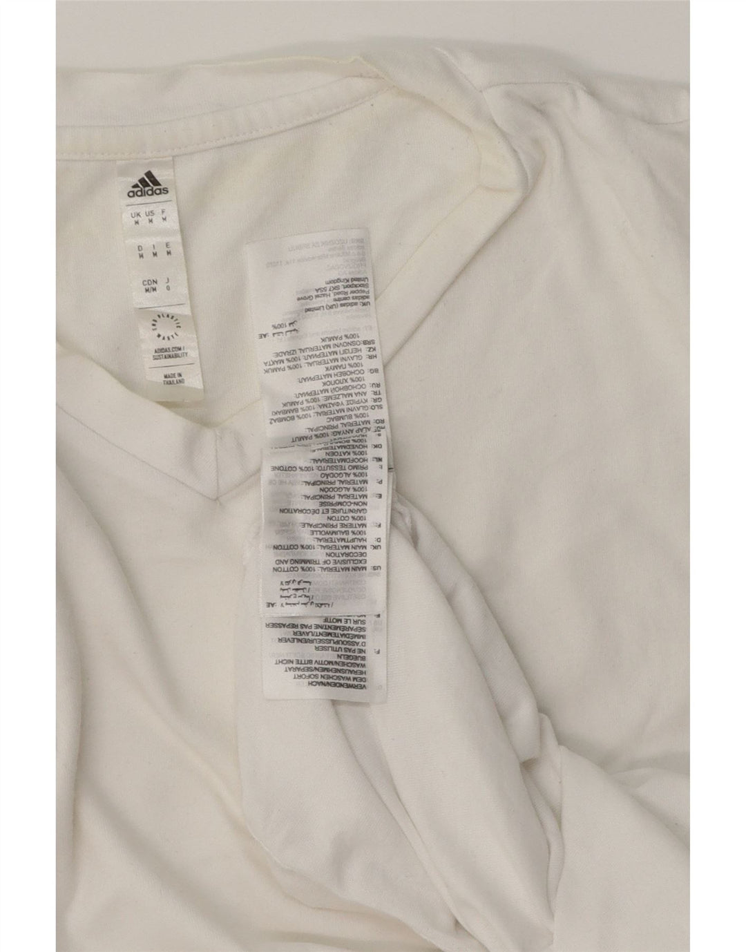 T-shirt ADIDAS da uomo Top in cotone bianco medio