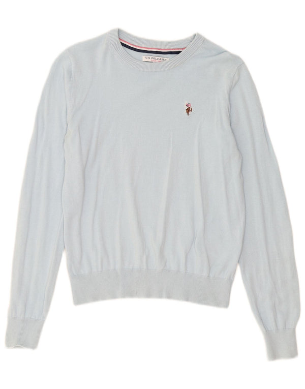 Polo Assn. Maglione da donna con scollo a barca UK 10 piccolo cotone blu