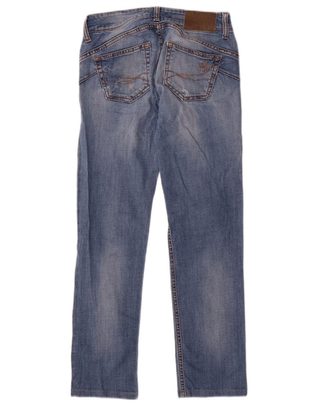 Jeans dritti effetto consumato da donna Liu Jo W26 L27 Blu