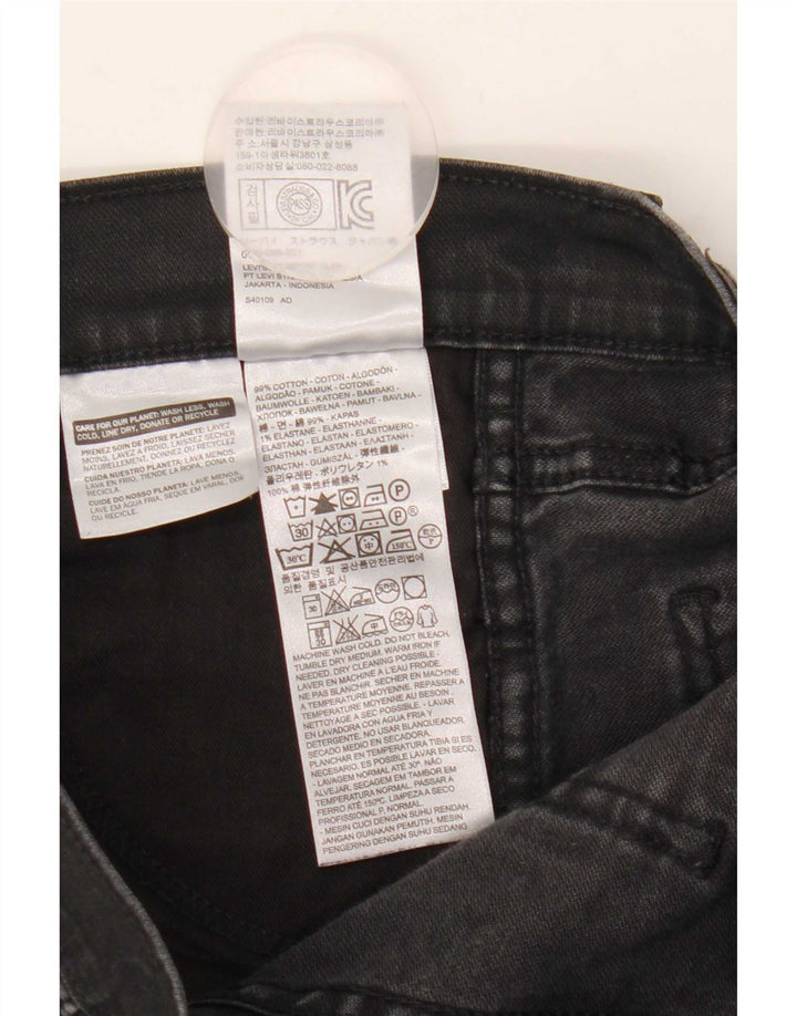 Jeans slim da donna Levi's W30 L29 cotone nero