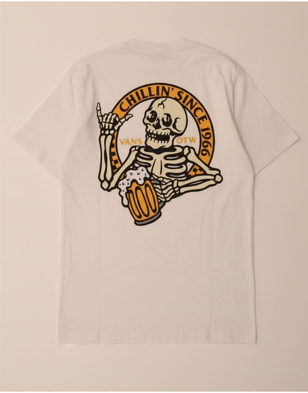 VANS Mens Classic Fit Graphic T-Shirt Top Small White Cotton Vintage Vans and Second-Hand Vans from Messina Hembry 