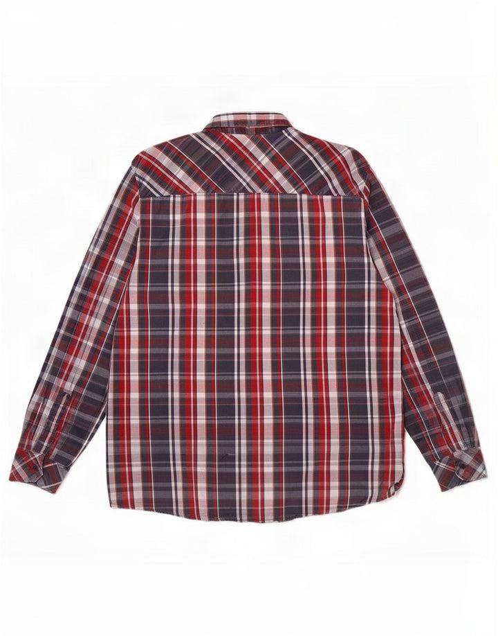 Camicia da uomo Regular Fit Mustang, cotone a quadri blu grandi