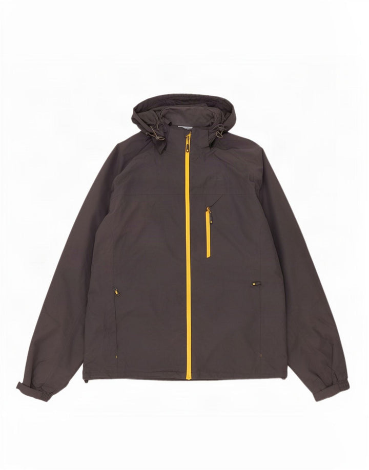 Giacca a vento con cappuccio da uomo Mountain Warehouse UK 42 XL Poliestere grigio