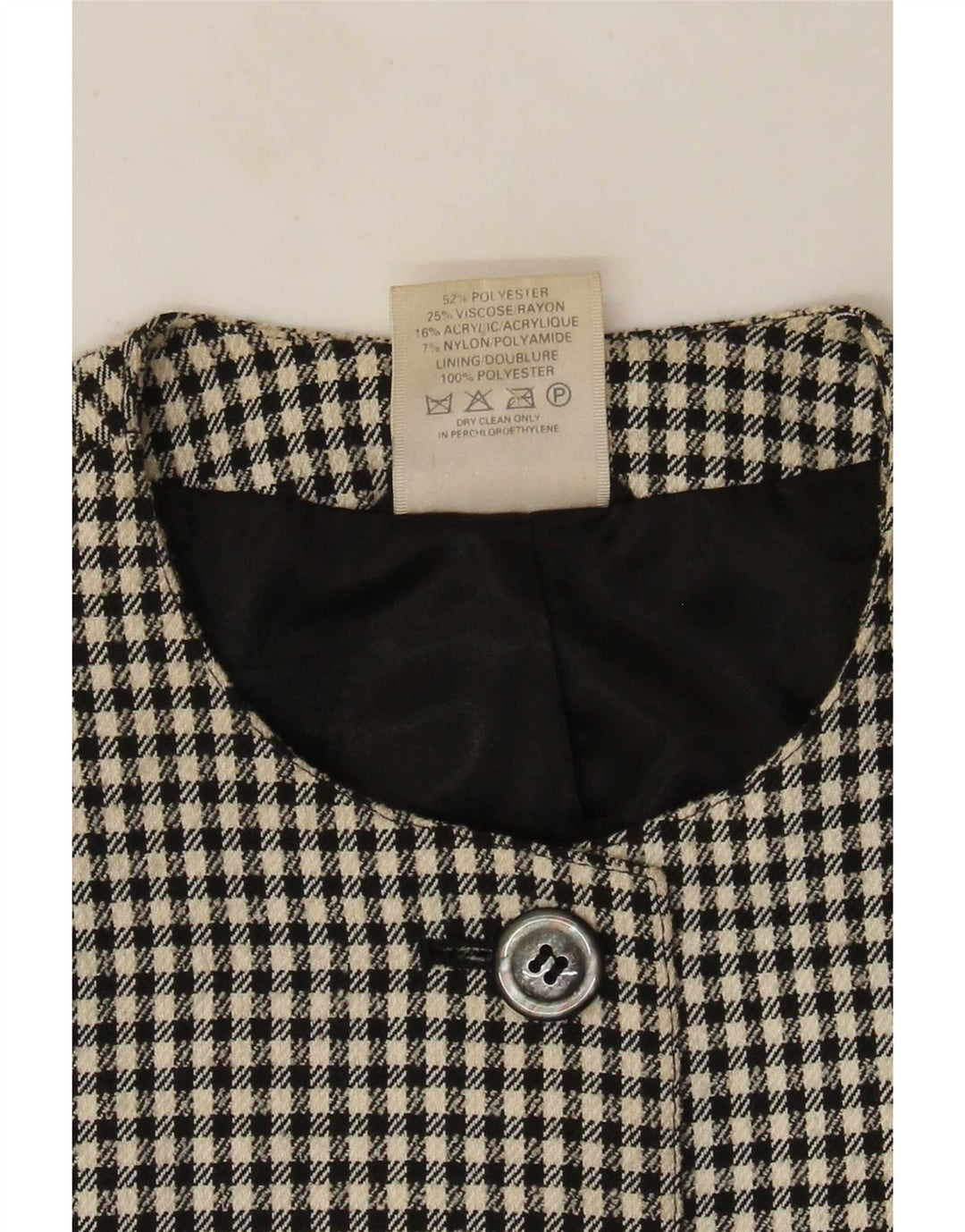 Soprabito da donna vestibilità ampia ALEXON UK 12 poliestere pied de poule nero medio