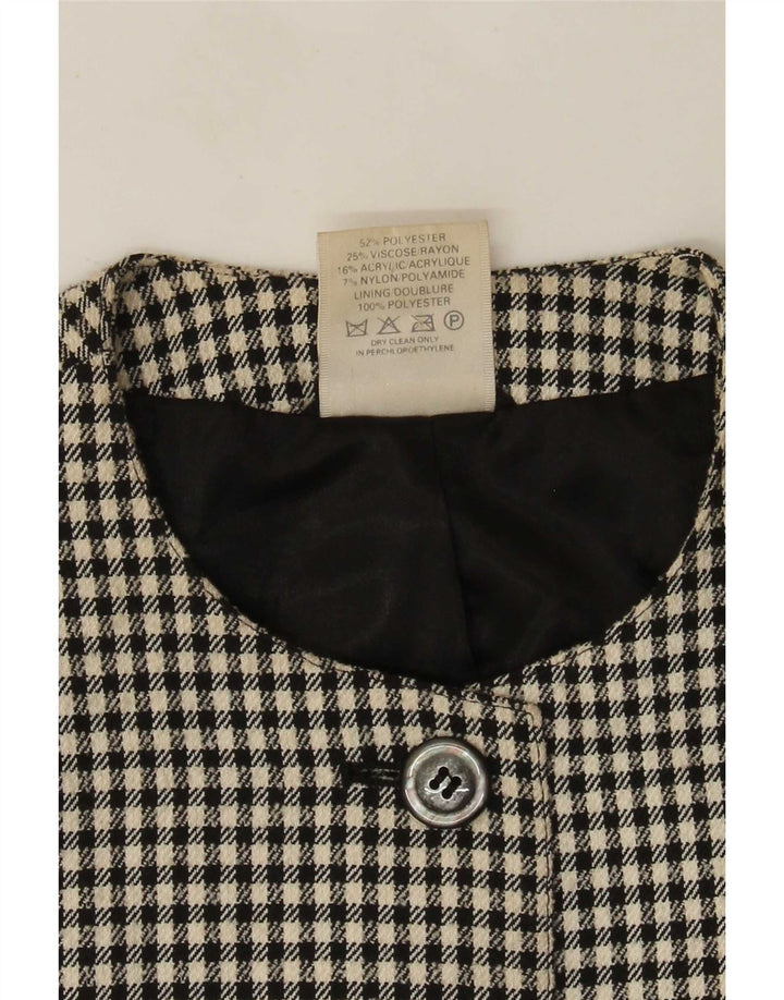 Soprabito da donna vestibilità ampia ALEXON UK 12 poliestere pied de poule nero medio