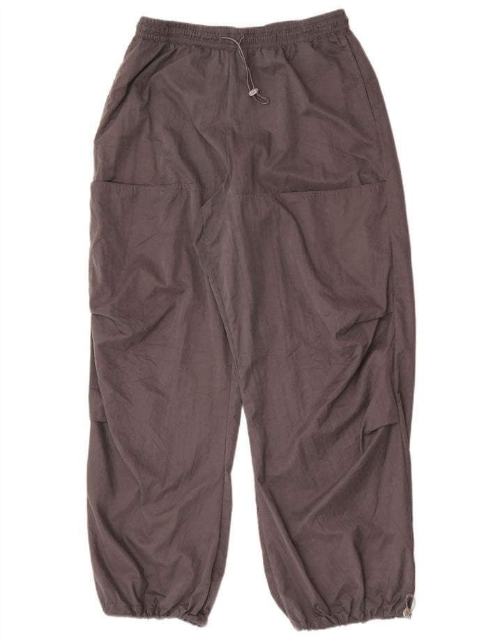 Pantaloni da tuta cargo Zara da donna, pantaloni da jogging, UK 14, grande, poliestere grigio