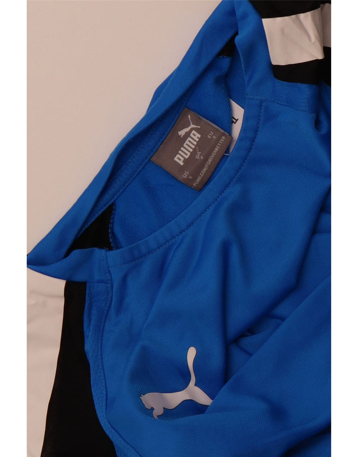 Maglia Puma da uomo a maniche lunghe piccola blu in poliestere color block