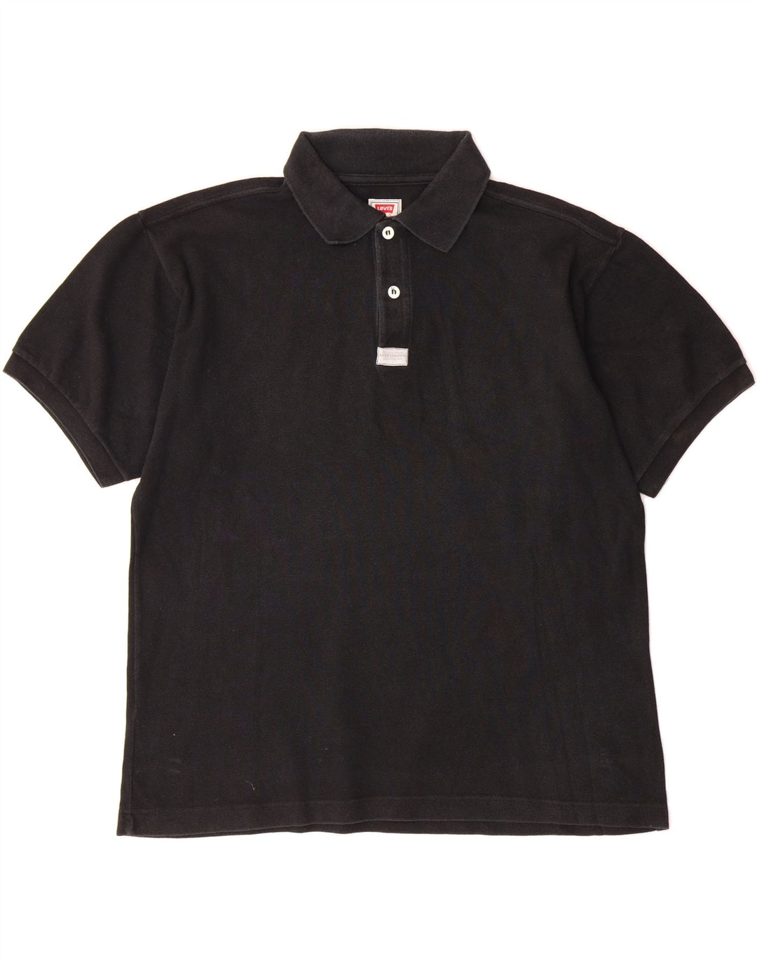 LEVI'S Mens Polo Shirt Large Black Cotton Vintage Levi's and Second-Hand Levi's from Messina Hembry 