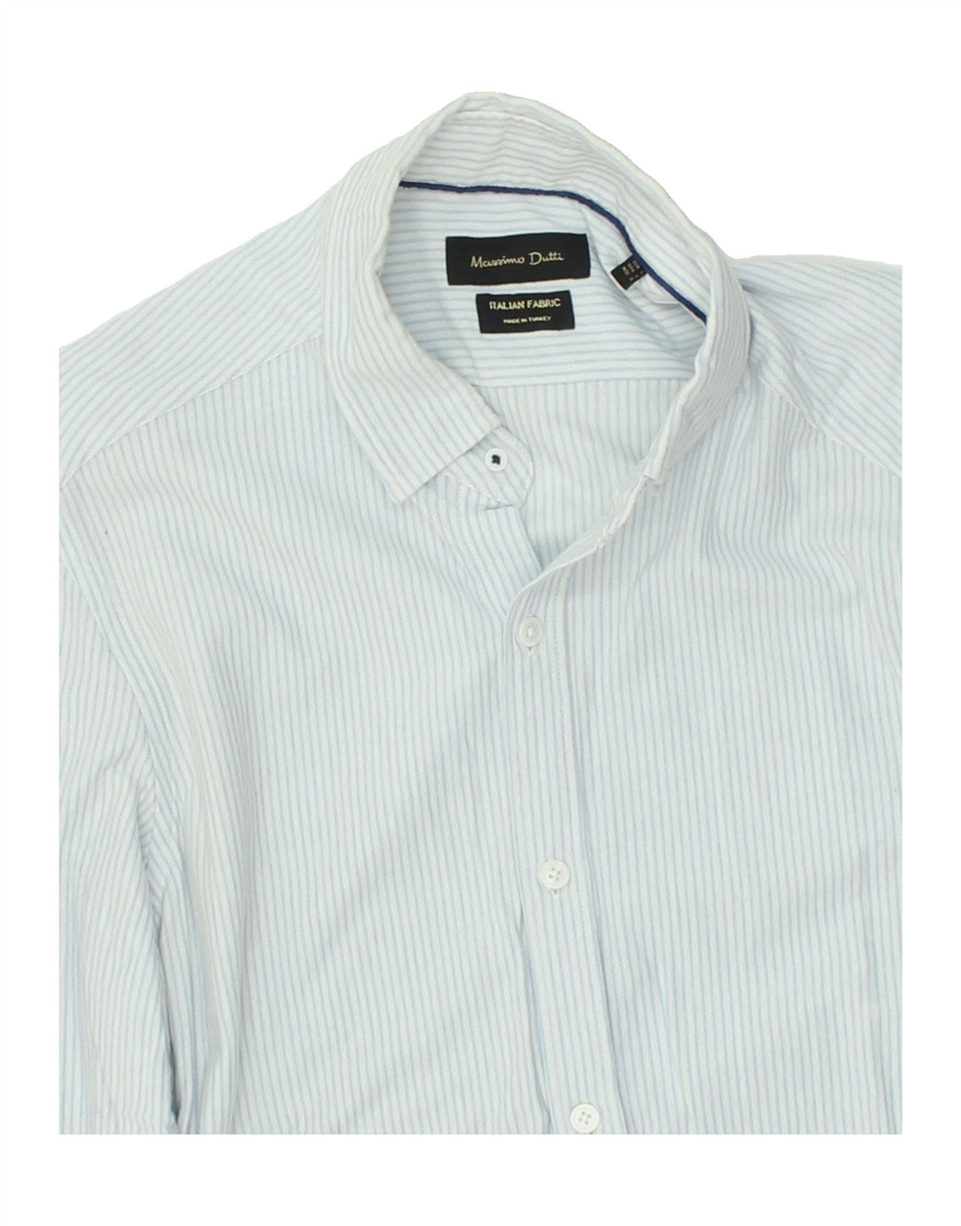MASSIMO DUTTI Mens Shirt Large Blue Striped Vintage Massimo Dutti and Second-Hand Massimo Dutti from Messina Hembry 