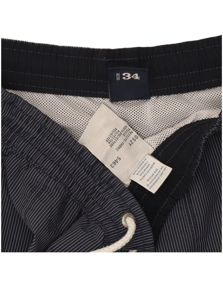 Pantaloncini da bagno da uomo North Sails grandi in poliestere a righe blu navy