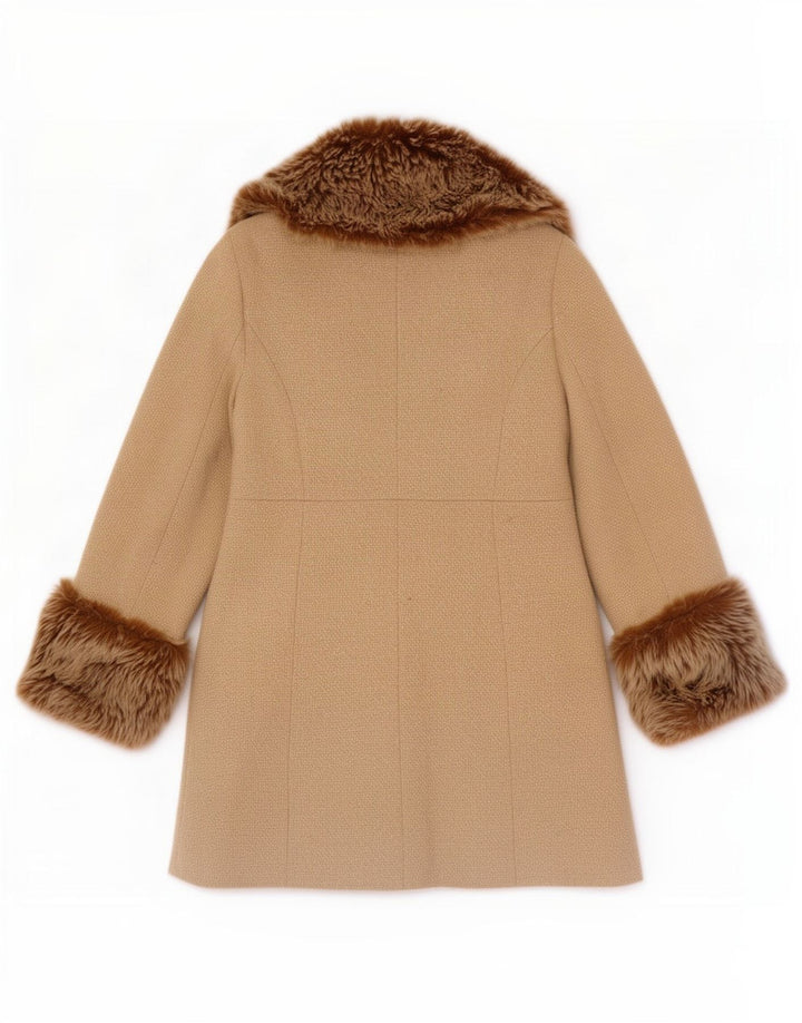 Soprabito da donna Topshop UK 12 Poliestere color block beige medio