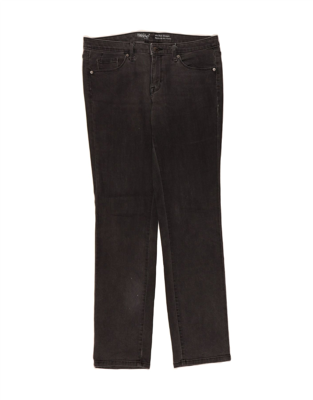 MOSSIMO Womens Mid Rise Straight Jeans US 10 Large W30 L31 Grey Cotton Vintage Mossimo and Second-Hand Mossimo from Messina Hembry 