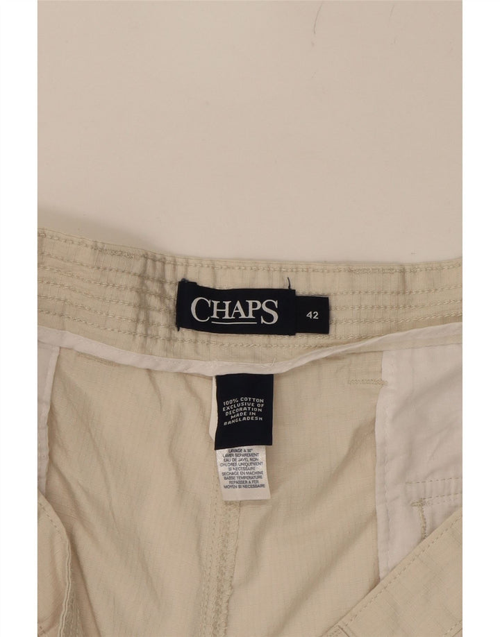 CHAPS Mens Cargo Shorts W42 XL Beige Cotton Vintage Chaps and Second-Hand Chaps from Messina Hembry 