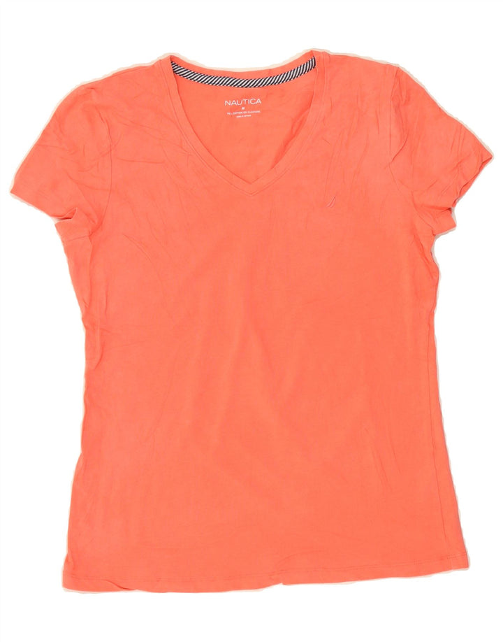 NAUTICA Womens T-Shirt Top UK 12 Medium Pink Cotton Vintage Nautica and Second-Hand Nautica from Messina Hembry 