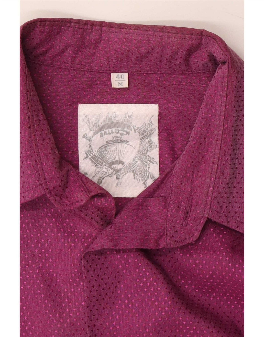 Camicia da uomo con palloncino taglia 40 media marrone maculato