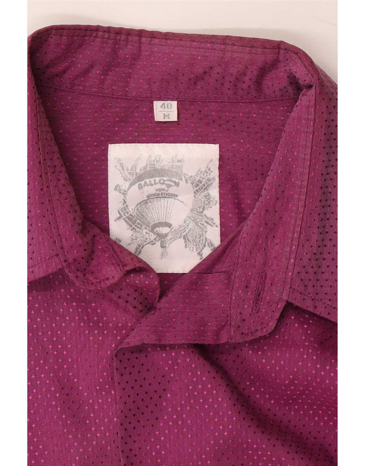 Camicia da uomo con palloncino taglia 40 media marrone maculato