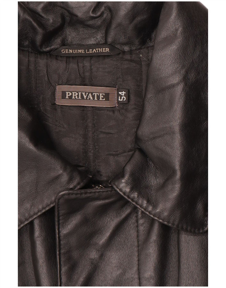 Giacca in pelle da uomo privata IT 54 2XL Pelle nera